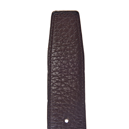 Hermes Box Togo 32mm H Belt 95 Black Chocolate 10 of 11