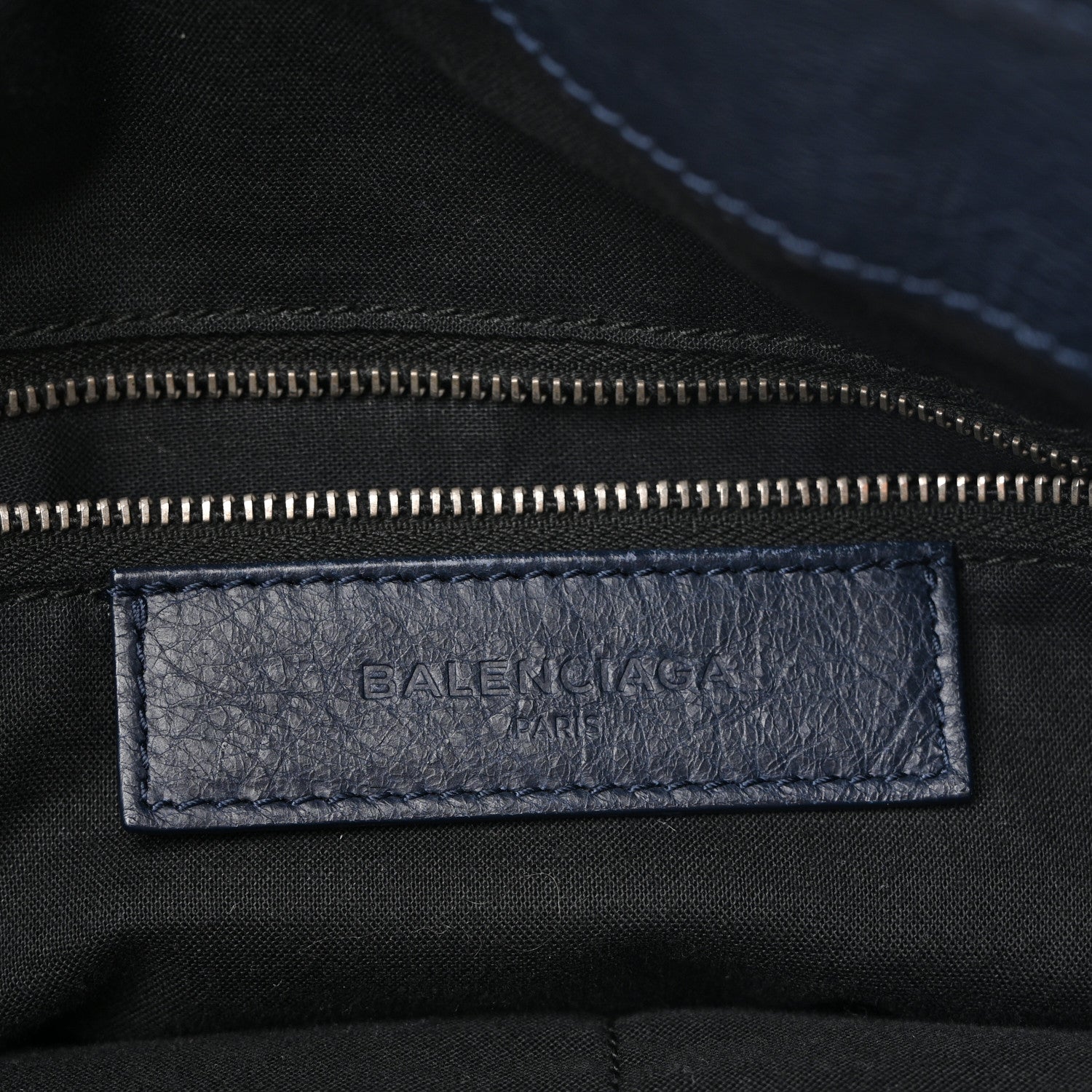 Balenciaga Agneau Classic Silver Hardware Hexagon Bleu Mineral 6 of 10