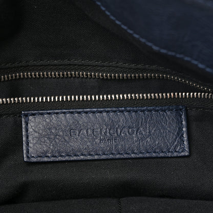 Balenciaga Agneau Classic Silver Hardware Hexagon Bleu Mineral 6 of 10