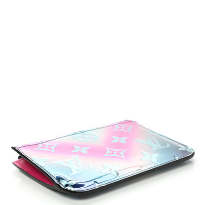 Louis Vuitton Metallic Vernis Degrade Key Pouch Blue Pink 4 of 6