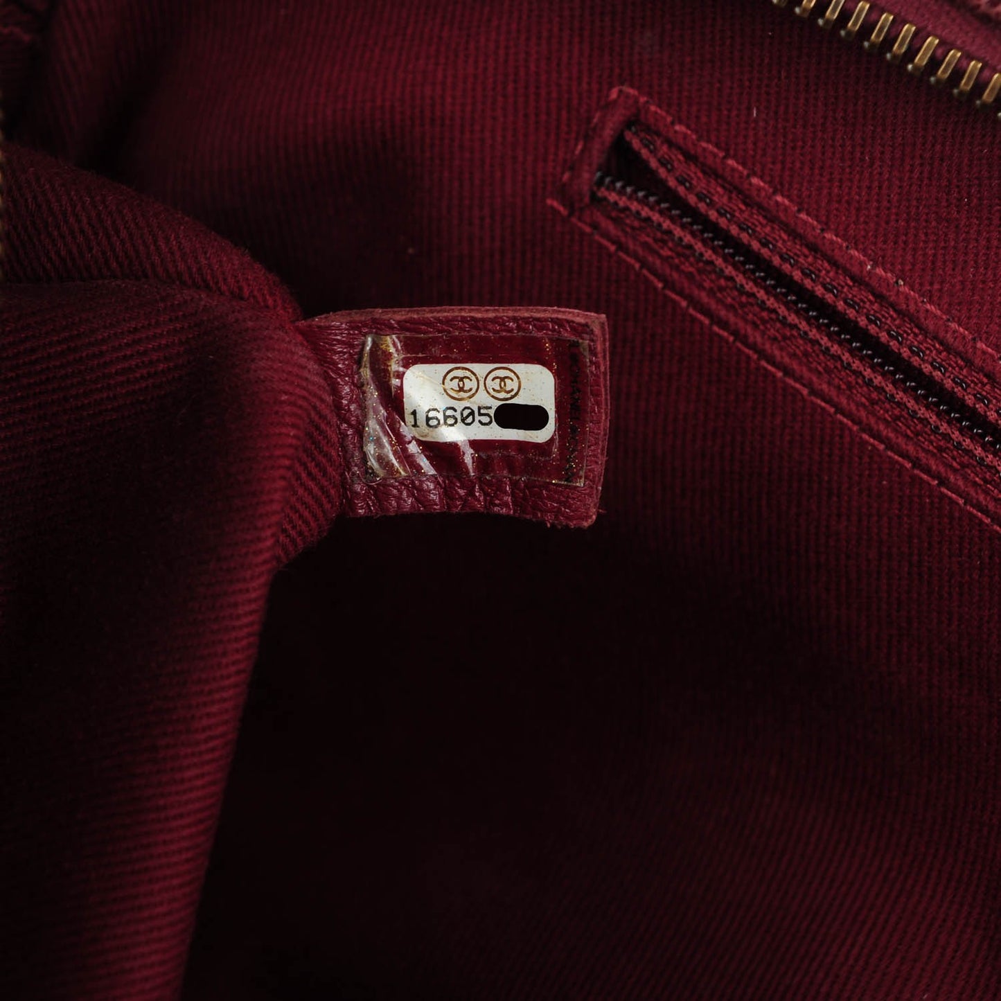 Crumpled Grained Calfskin Quilted Large Shiva Flap Burgundy