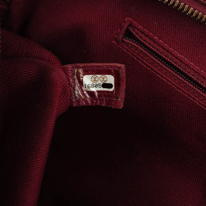Chanel Crumpled Grained Calfskin Quilted Large Shiva Flap Burgundy 7 of 7