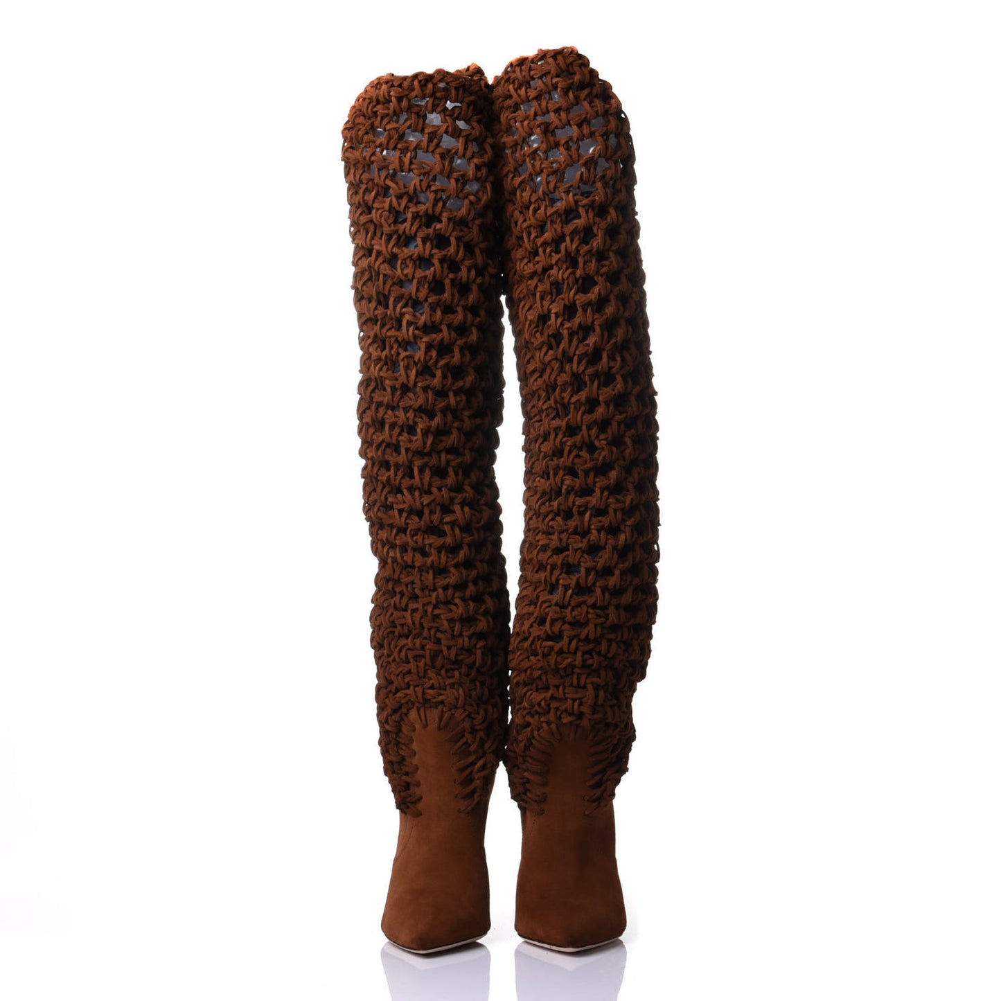 Suede Twine Soho Niki 105 Thigh High Boots 38 Light Land
