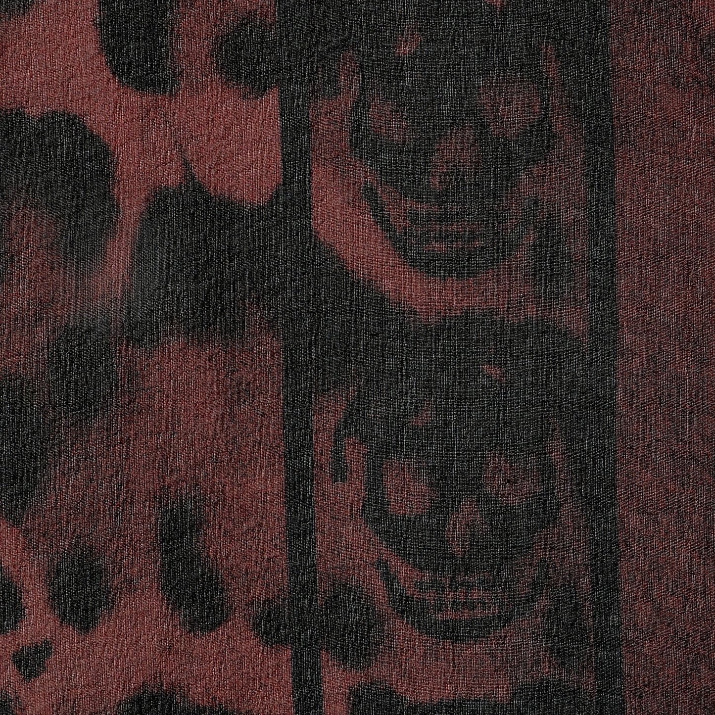 Silk Chiffon Animalier Skull Scarf