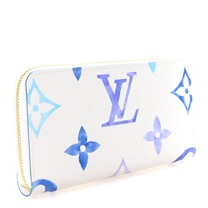 Louis Vuitton Monogram Giant By The Pool Zippy Wallet Resort Blue 3 of 6