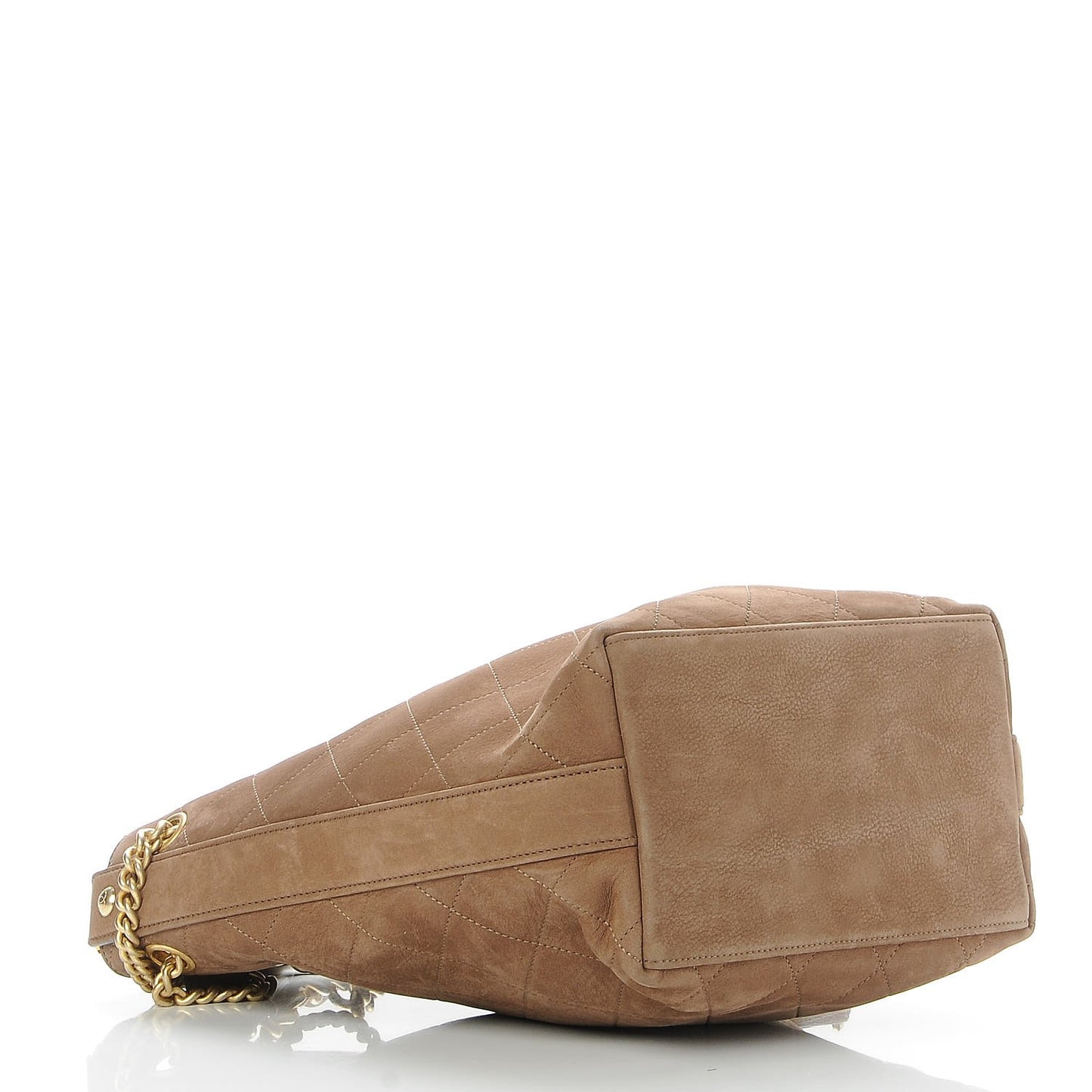 Suede Calfskin Small On My Shoulder Drawstring Bag Brown