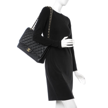 Chanel Caviar Quilted Maxi Double Flap Black 2 of 10