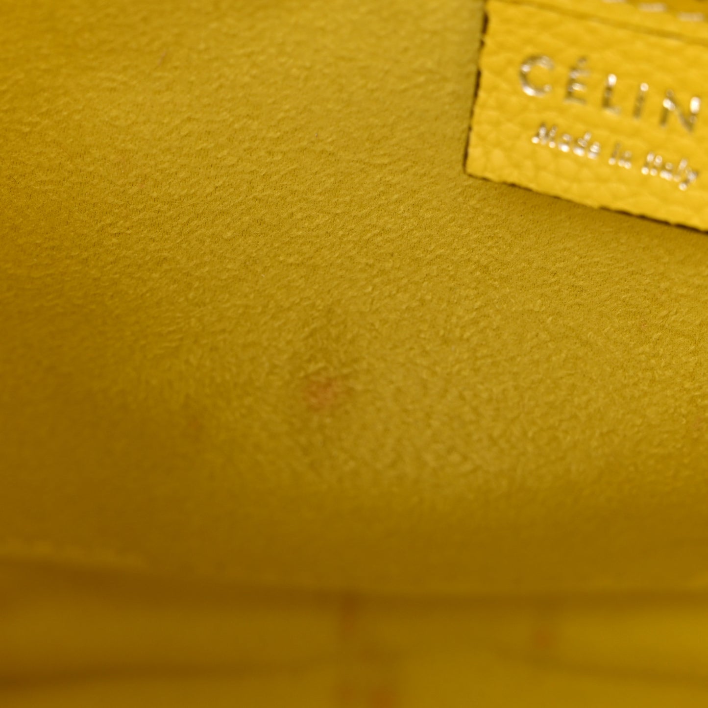Drummed Calfskin Nano Luggage Citron