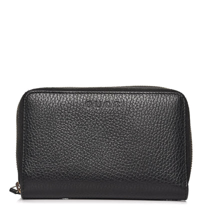 Gucci Pebbled Calfskin Zip Around Wallet Black 1 of 7