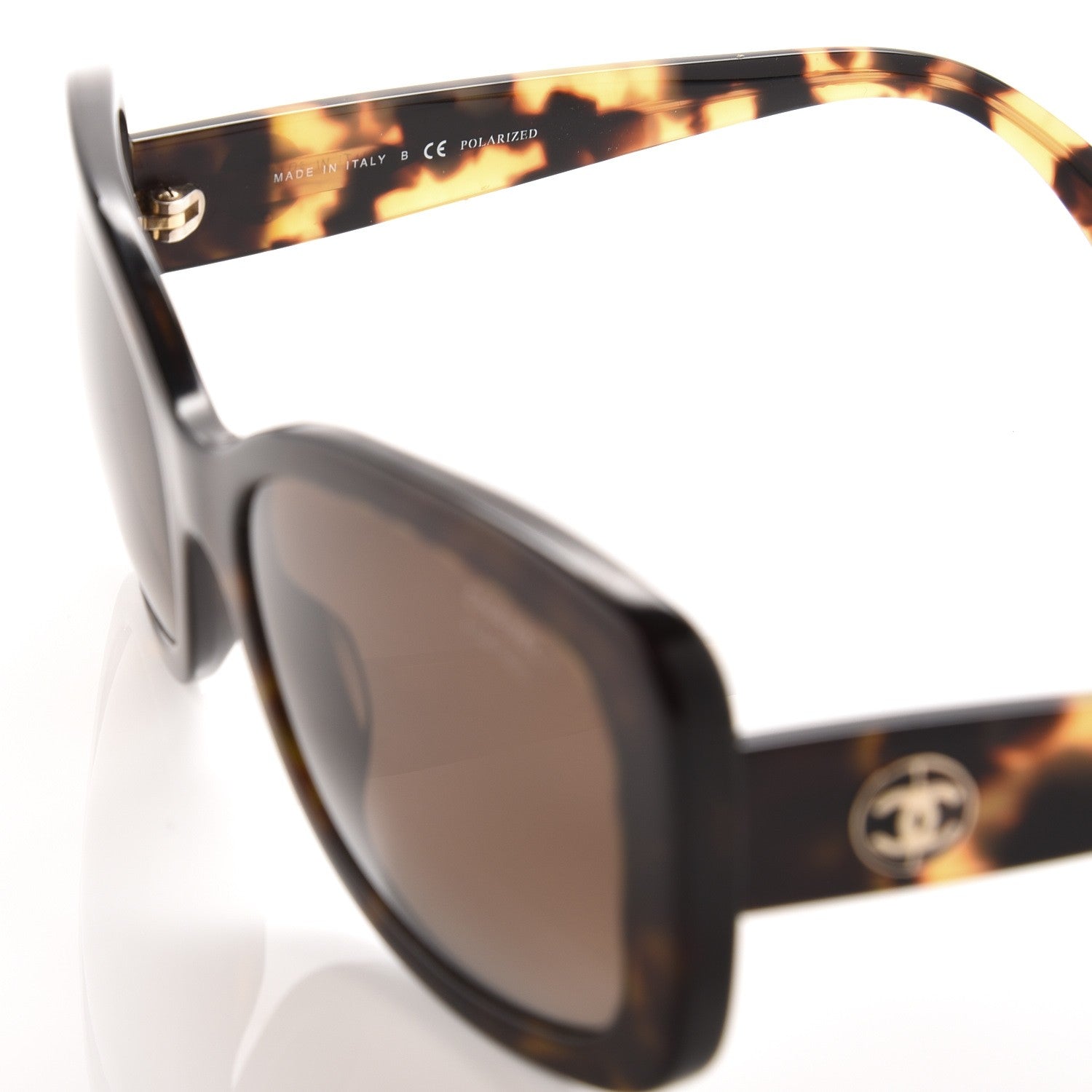 Chanel Acetate Polarized CC Sunglasses 5322 Marron Fonce 6 of 8