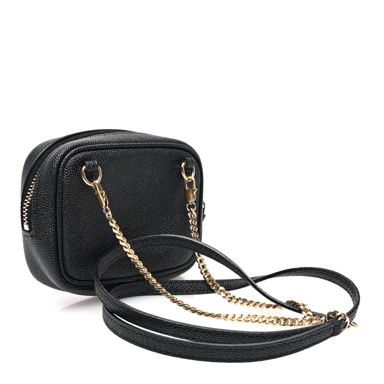 Saint Laurent Grain De Poudre Matelasse Monogram Baby Lou Camera Bag Black 3 of 9