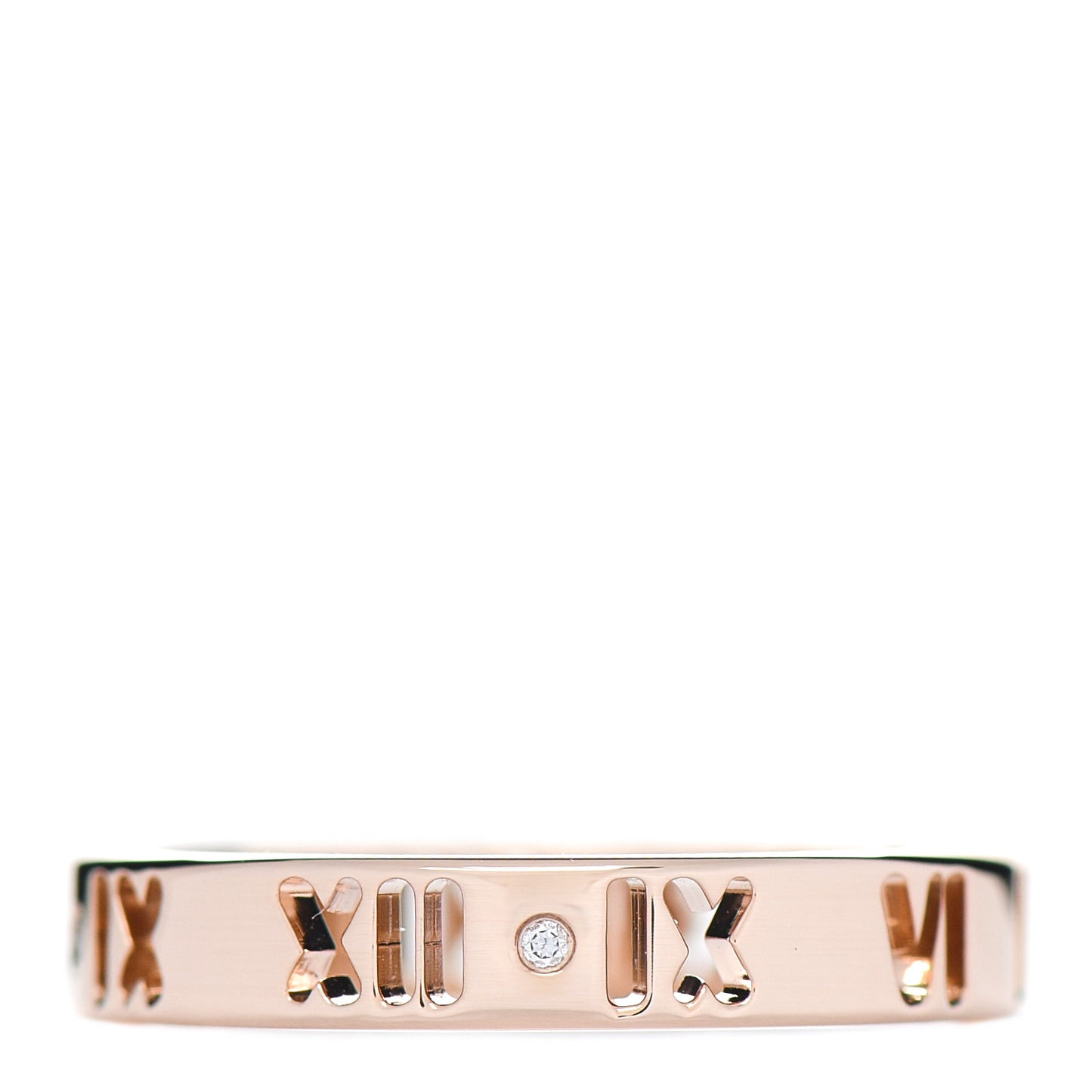 18K Rose Gold Diamond Atlas Pierced Ring 53 6.5