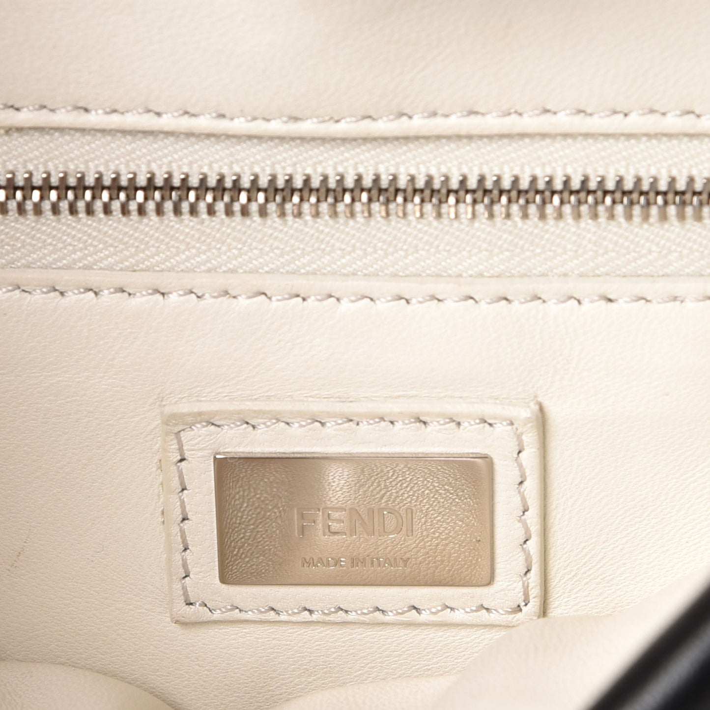 Nappa Colorblock Mini Peekaboo Iconic Satchel Black White Ecstasy
