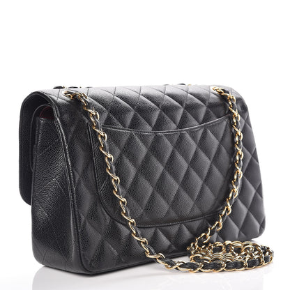 Chanel Caviar Quilted Jumbo Double Flap Black 3 of 9