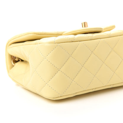 Chanel Lambskin Quilted Mini Pearl Crush Flap Yellow 6 of 10