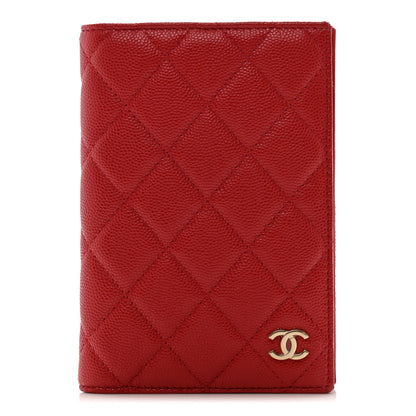 Chanel Caviar Quilted Passport Holder Red 1 of 8