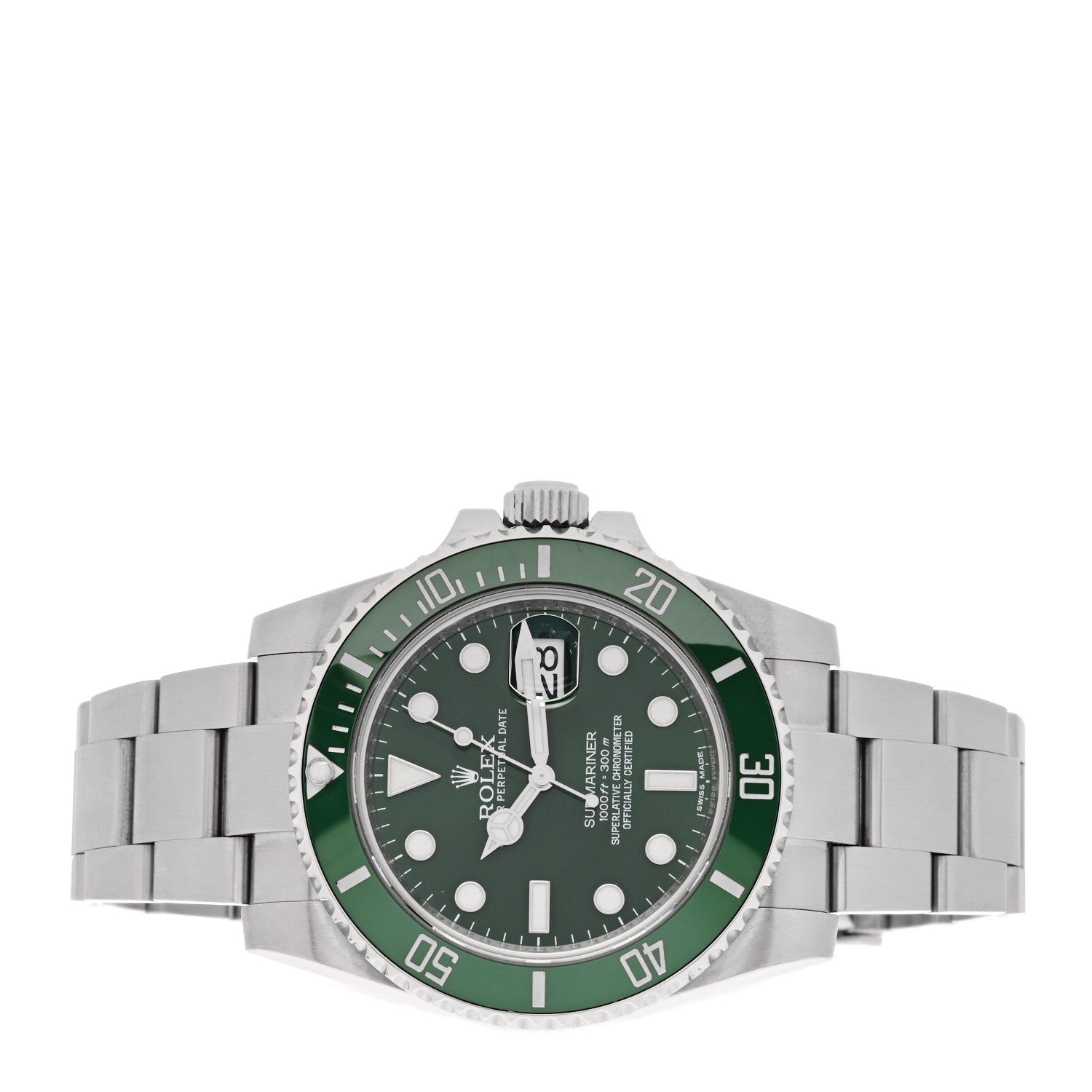 Rolex Stainless Steel 40mm Oyster Perpetual Submariner Date Hulk Watch Green 116610LV 2 of 4