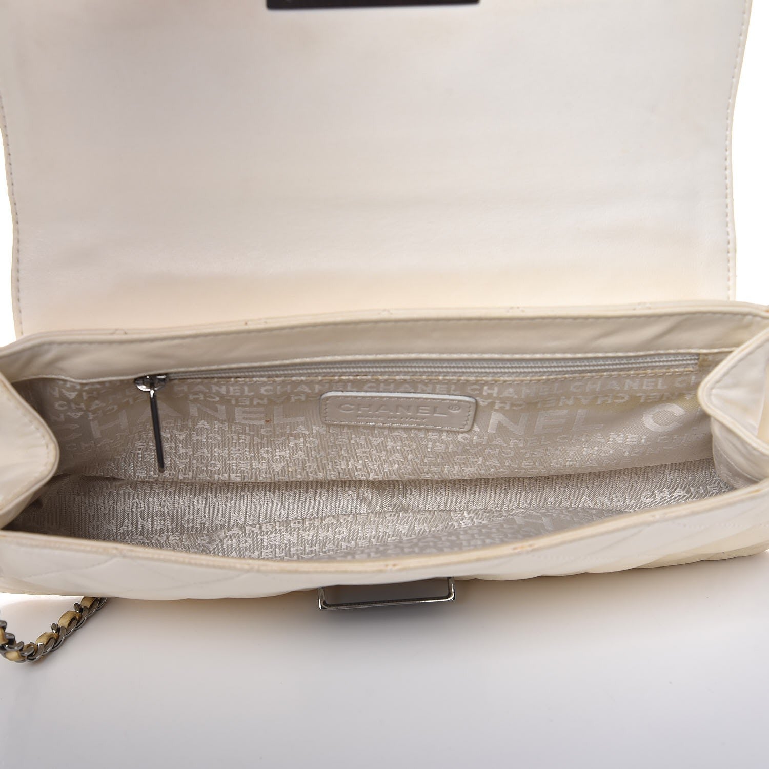 Chanel Lambskin Square Quilted Single Flap White 5 of 14