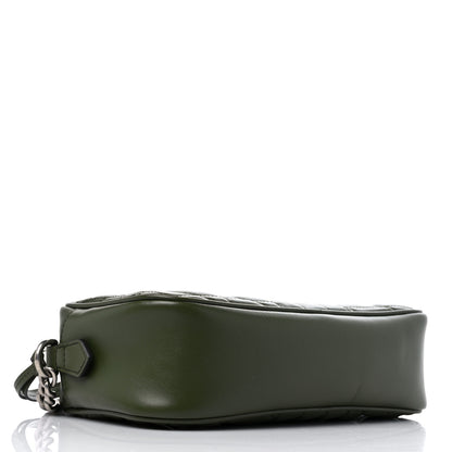 Gucci Calfskin Matelasse Aria Small GG Marmont Chain Shoulder Bag Military Wood 4 of 10