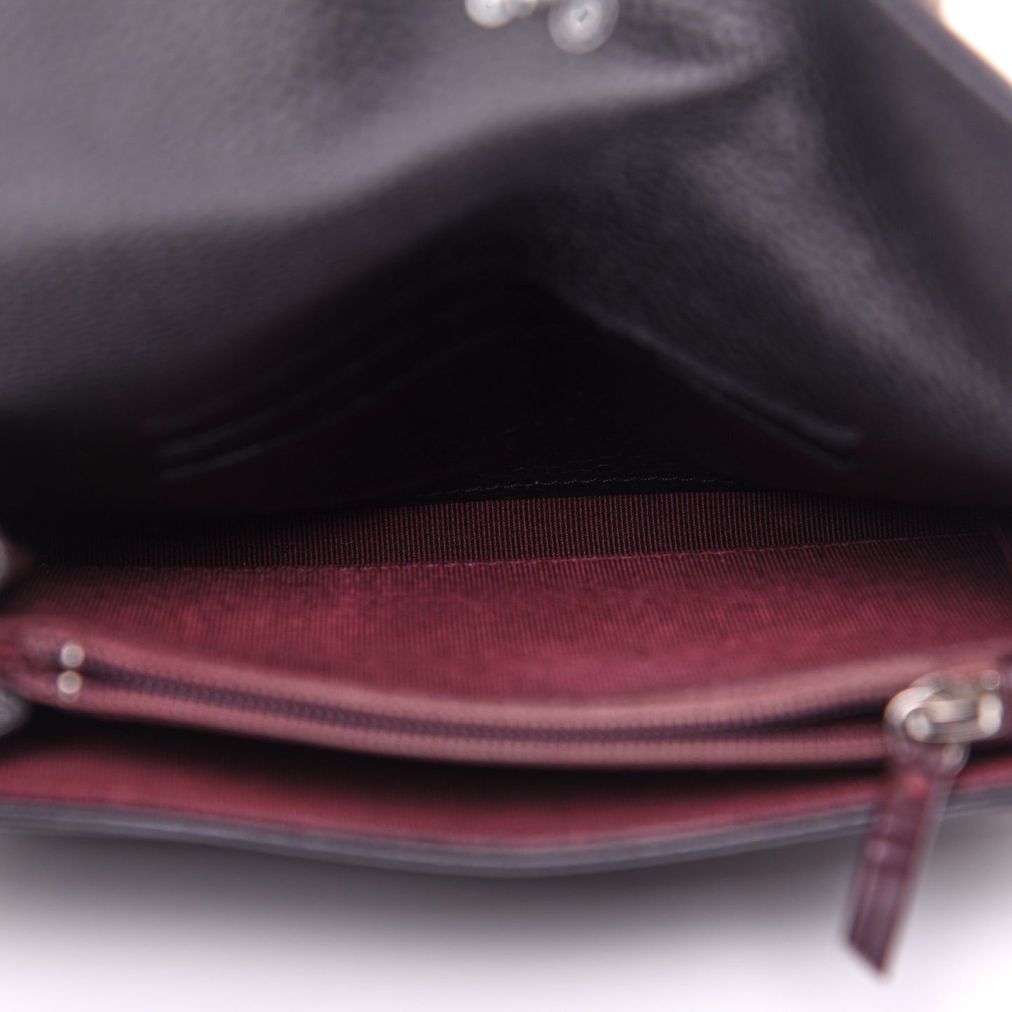 Caviar Quilted Small Flap Wallet Black