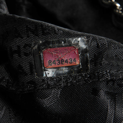 Chanel Fur Satin Drawstring Tassel Sac Cordon Shoulder Bag Black 6 of 7