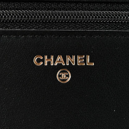 Chanel Caviar Quilted Boy Wallet On Chain WOC Black 6 of 12