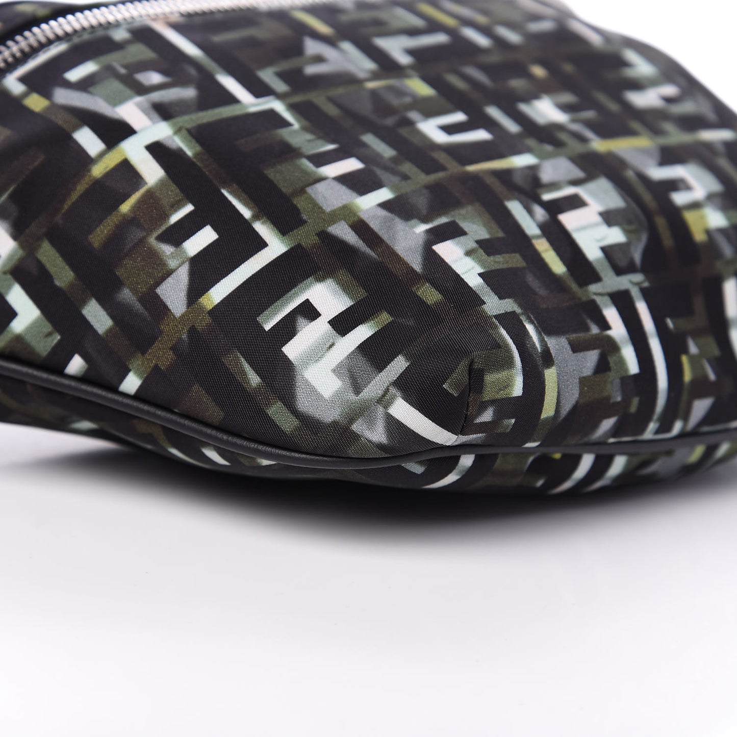 Nylon CamouFF Belt Bag Black Multicolor