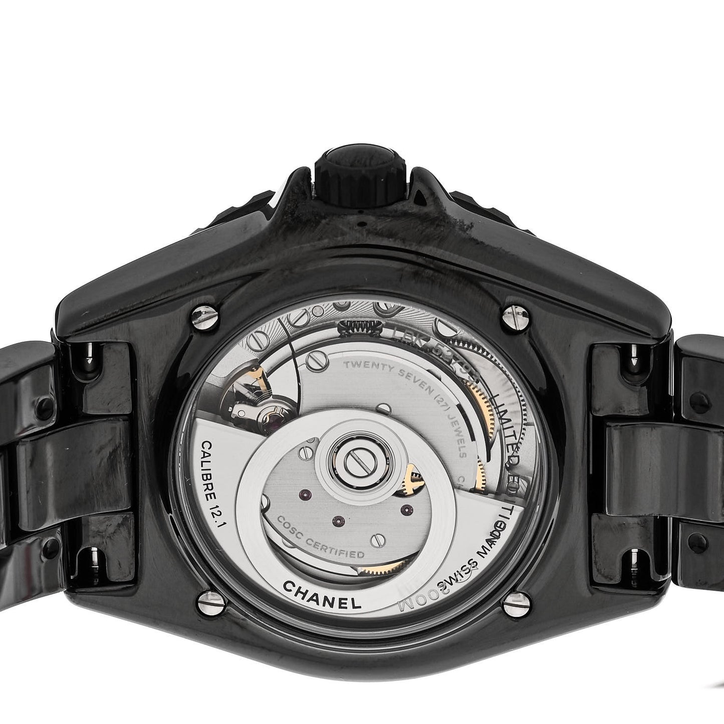 Stainless Steel Ceramic 38mm J12 Wanted de Chanel Automatic Watch Black