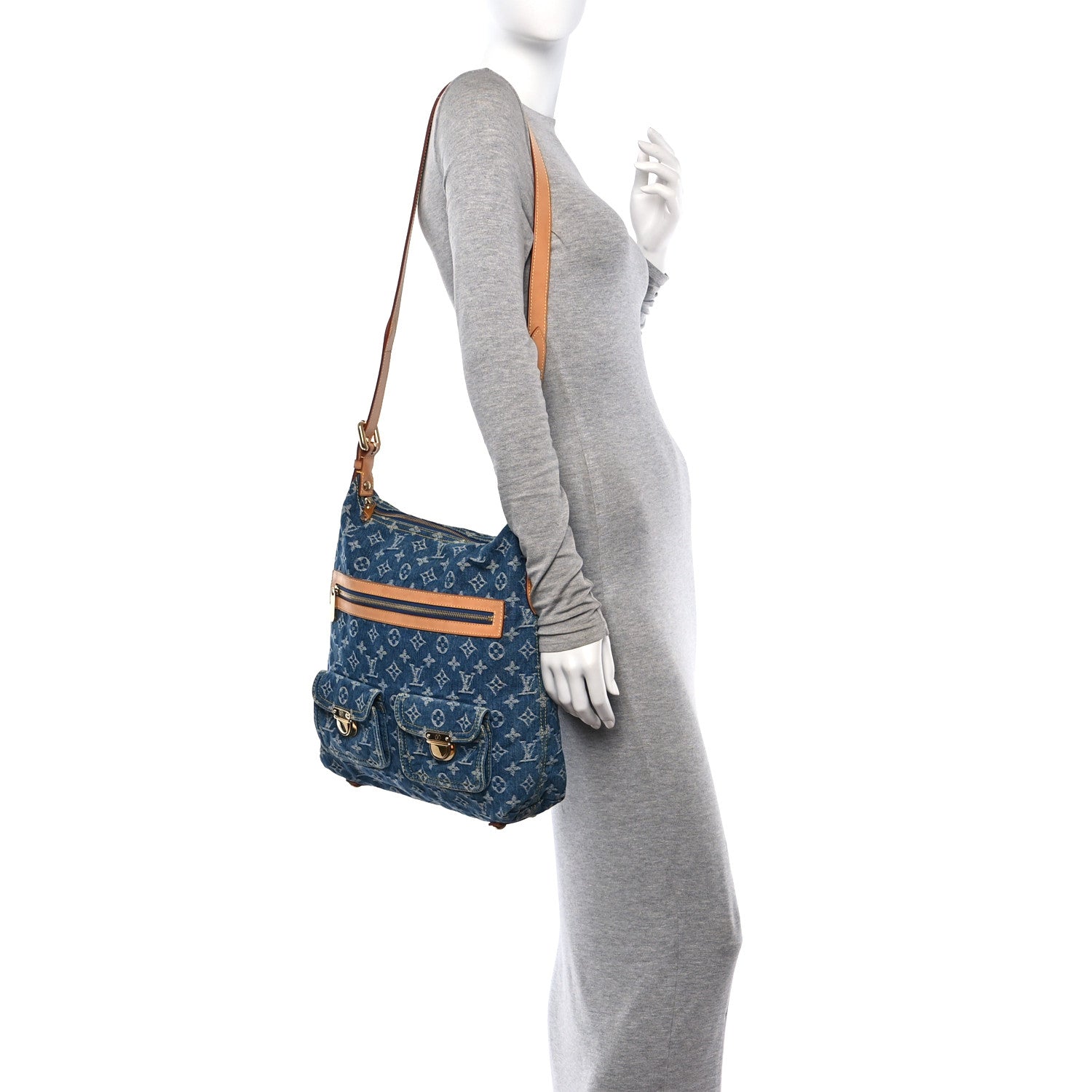 Louis Vuitton Denim Baggy GM Blue 2 of 12