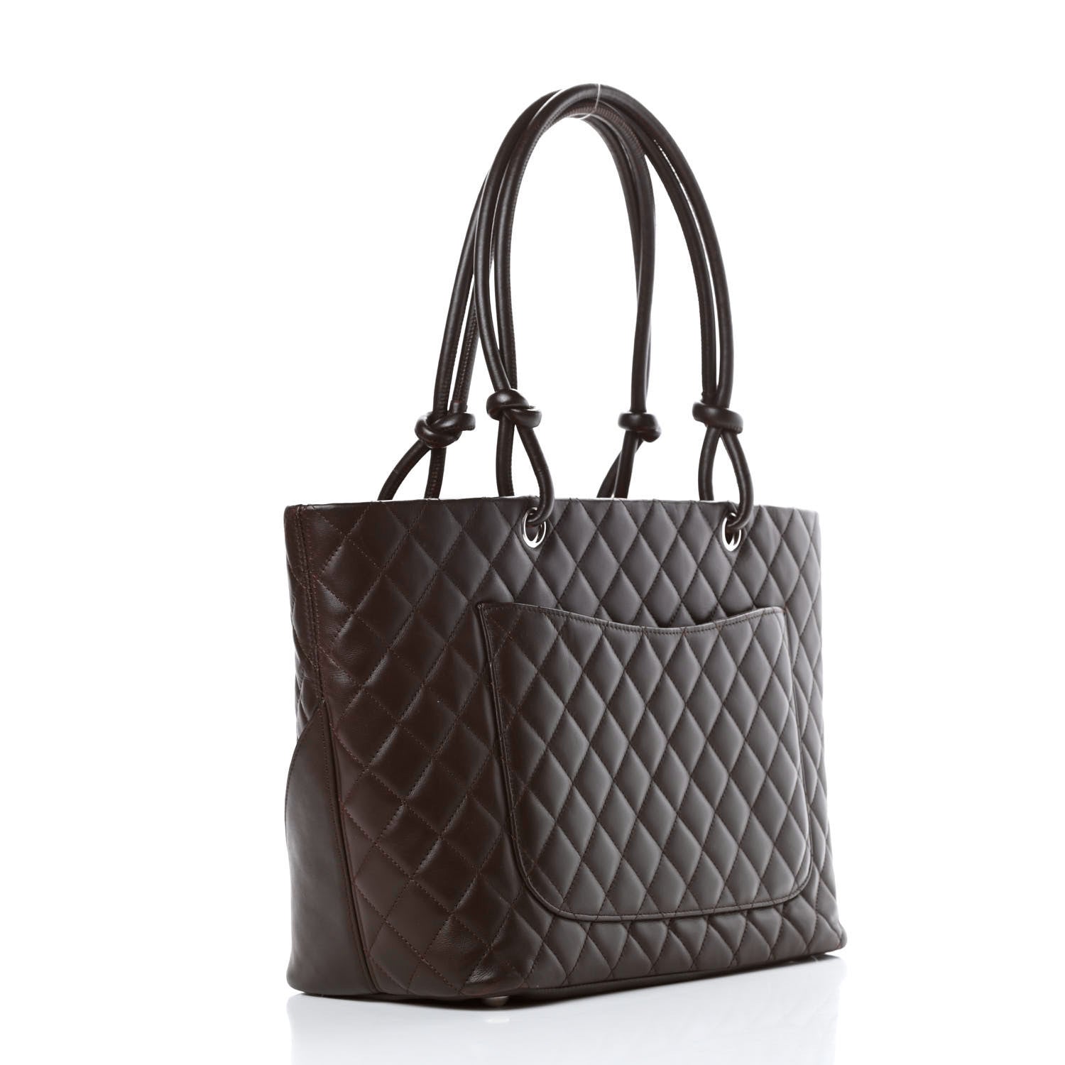 Chanel Calfskin Quilted Large Cambon Tote Brown 3 of 14