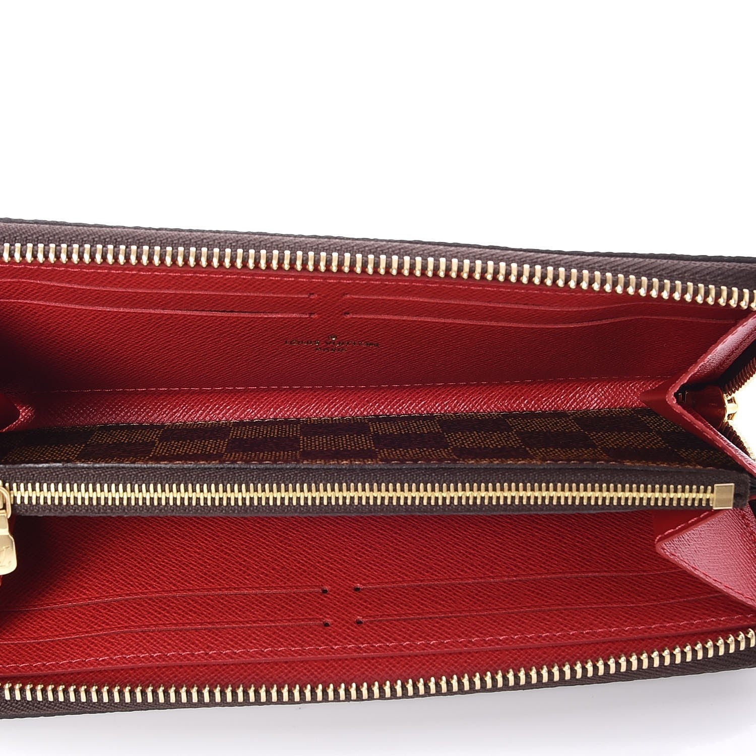 Louis Vuitton Damier Ebene Clemence Wallet Cherry 5 of 7
