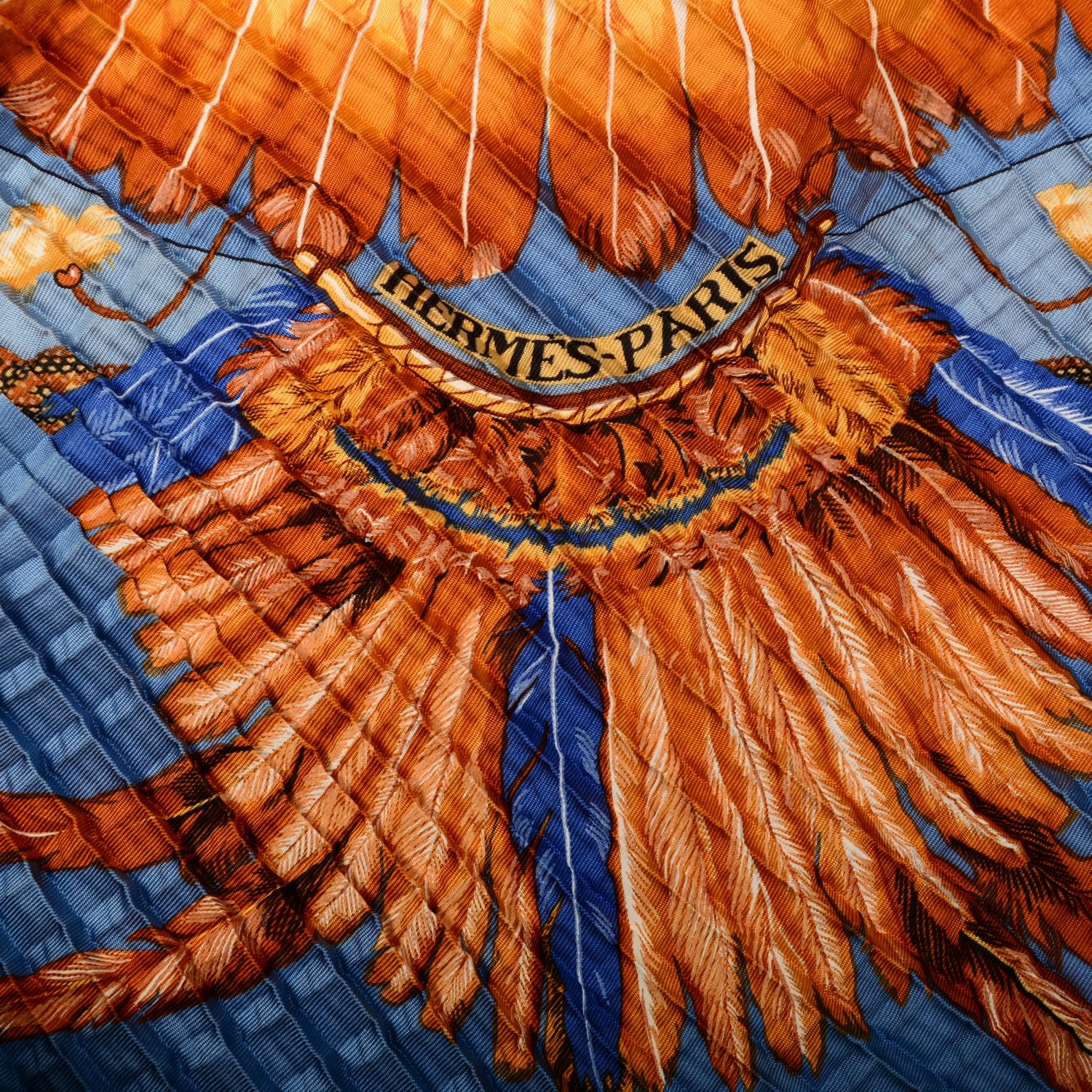 Hermes Silk Plisse Brazil Scarf 90 3 of 5