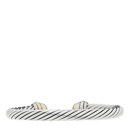 David Yurman Sterling Silver 14K Yellow Gold 7mm Cable Classics Dome Bracelet 2 of 4