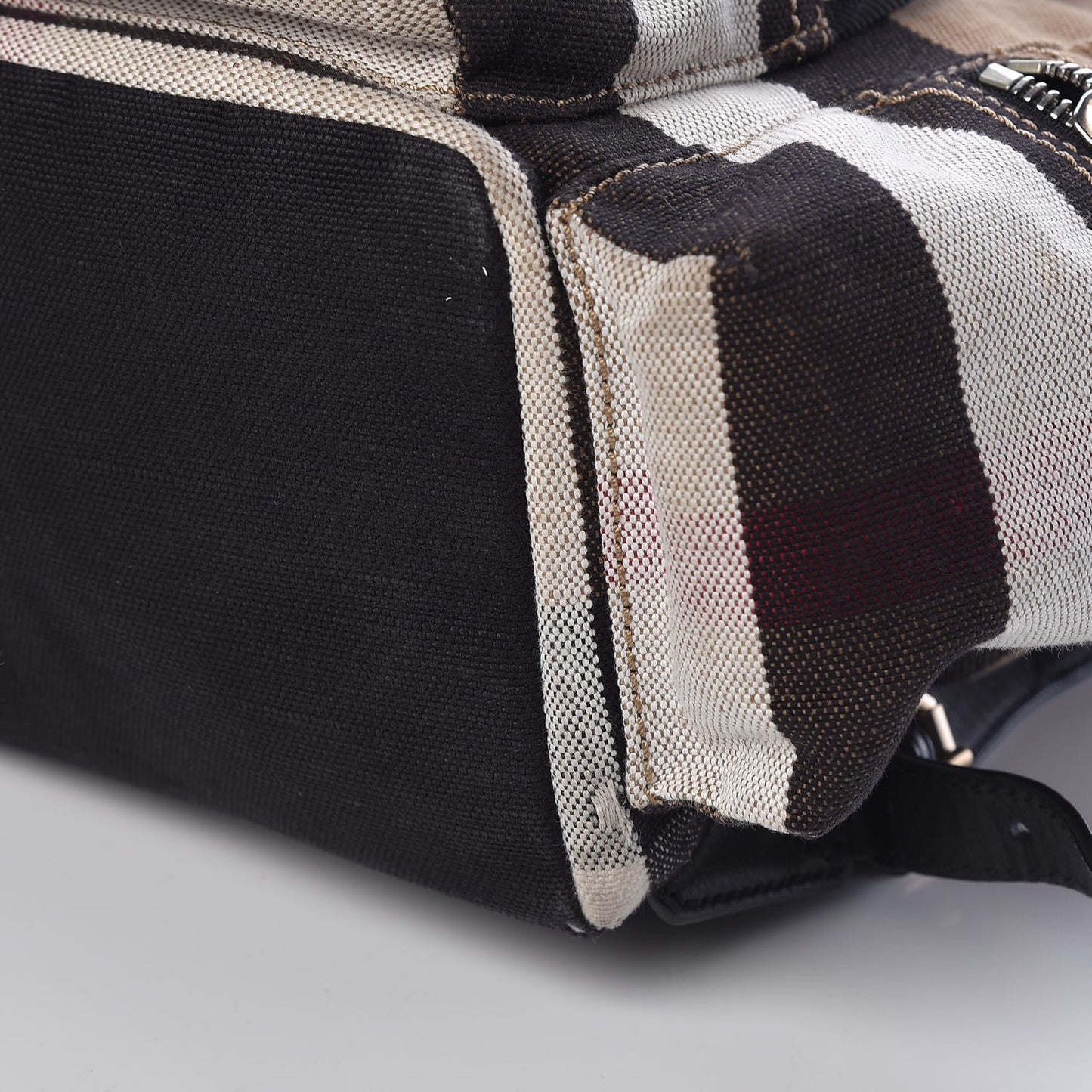 Canvas Mega Check Medium Rucksack Backpack Black