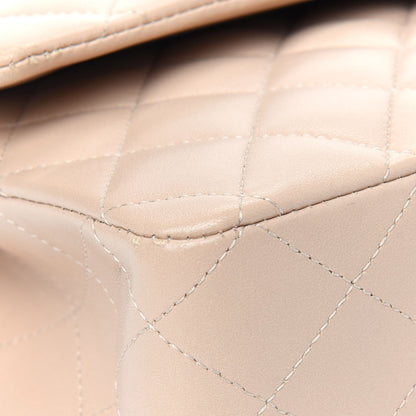 Chanel Lambskin Quilted Medium Double Flap Beige 14 of 22
