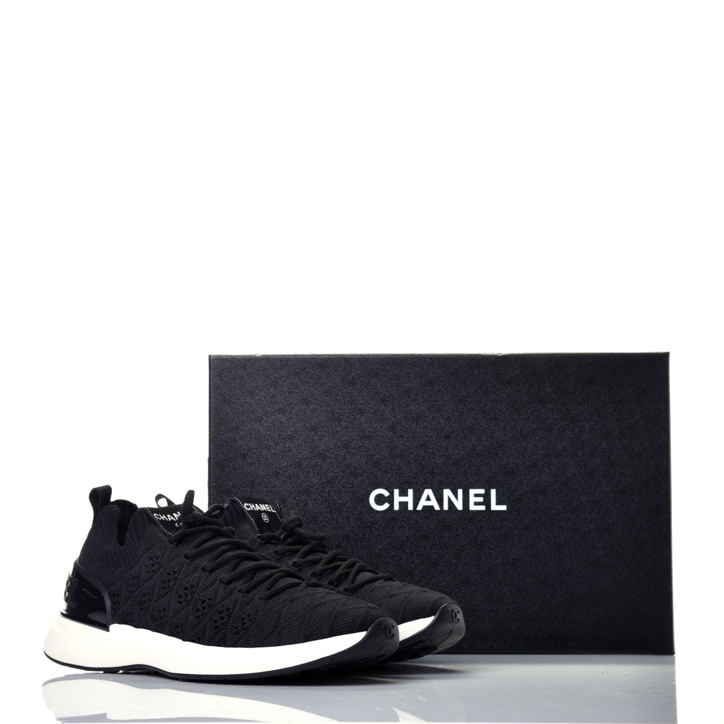 Fabric Logo Sneakers 39 Black