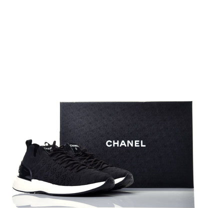 Chanel Fabric Logo Sneakers 39 Black 10 of 10
