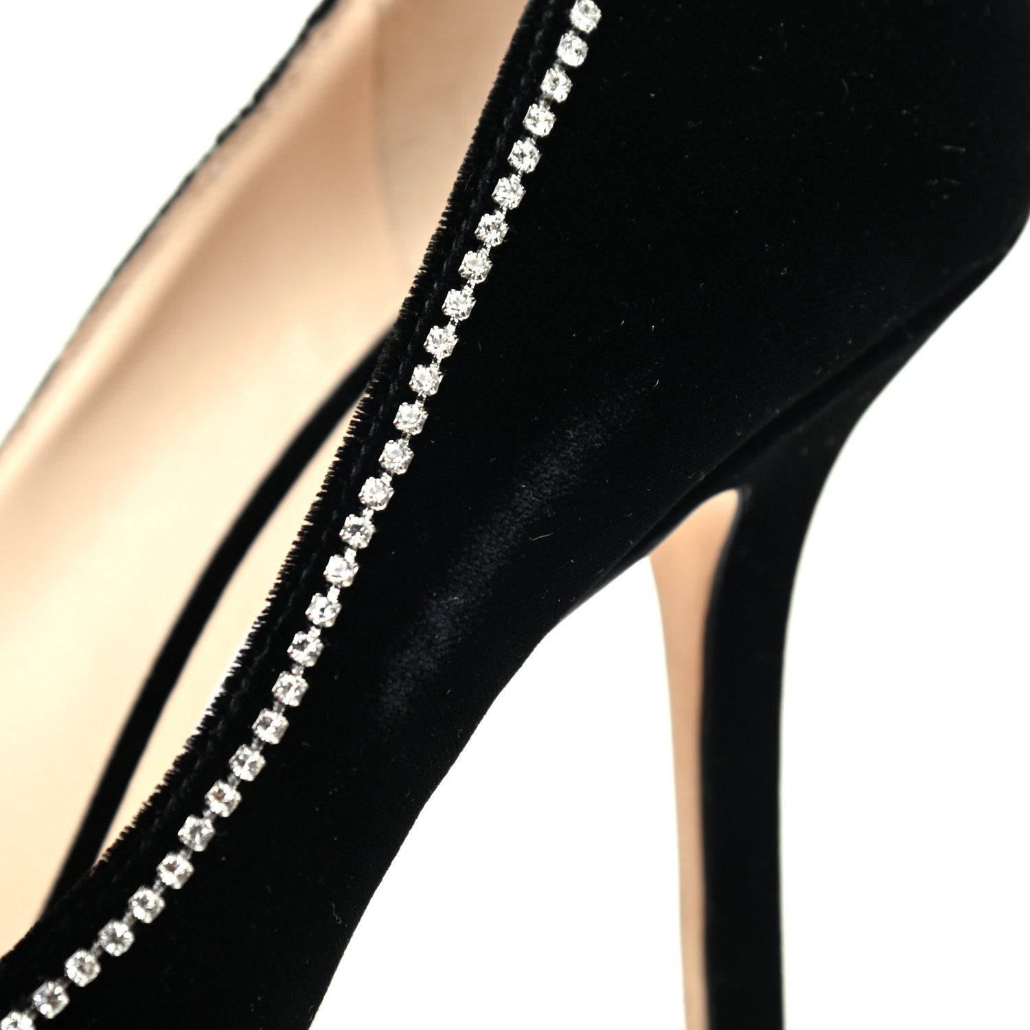 Jimmy Choo Velvet Crystal Embellished Love 100 Pumps 41 Black 10 of 15