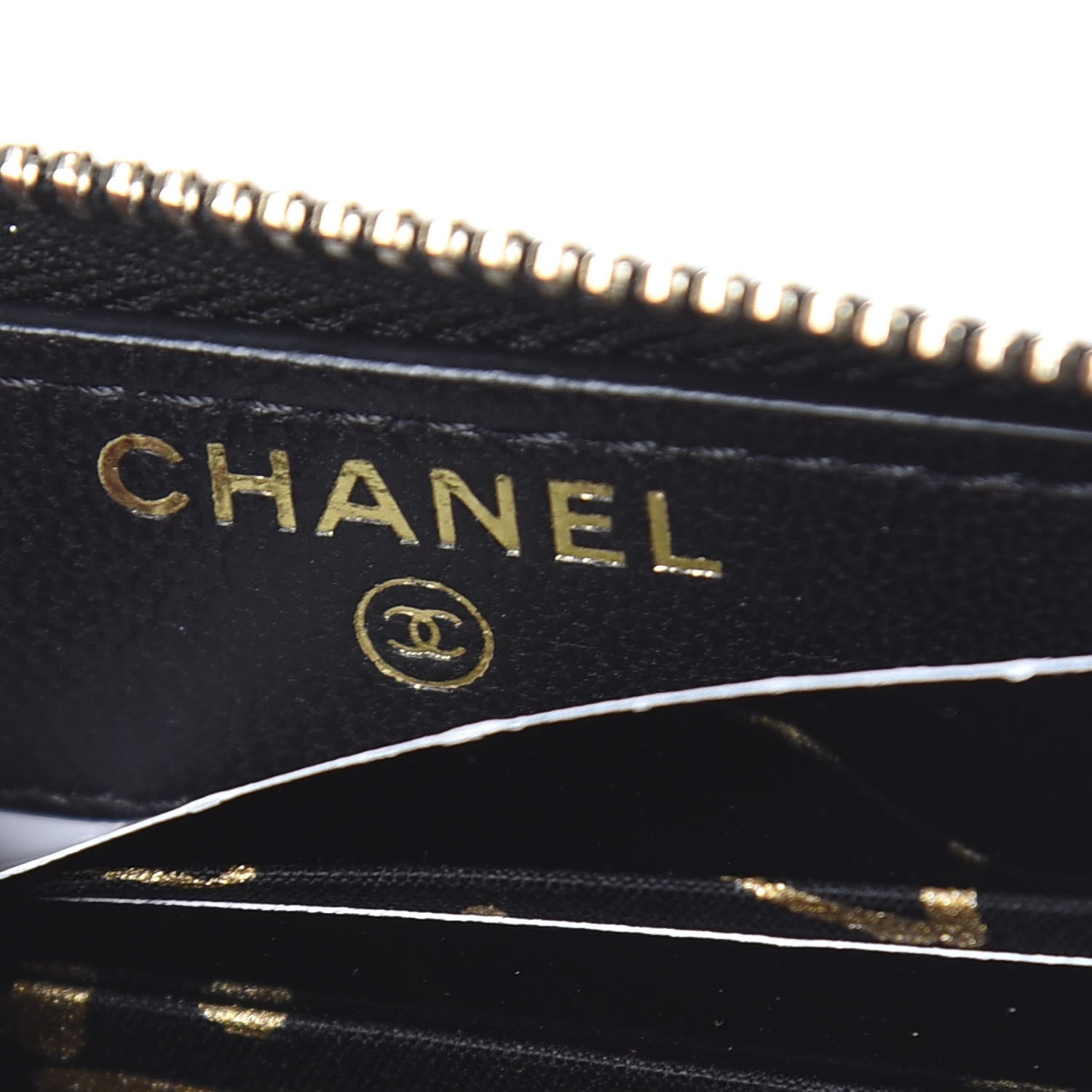 Chanel Lambskin Quilted Small Zip Around Wallet Black 6 of 8