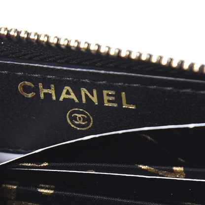 Chanel Lambskin Quilted Small Zip Around Wallet Black 6 of 8