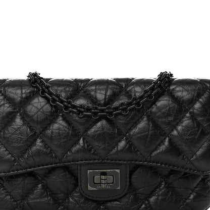 Chanel Aged Calfskin Quilted 2.55 Reissue Phone Holder With Chain So Black 10 of 12