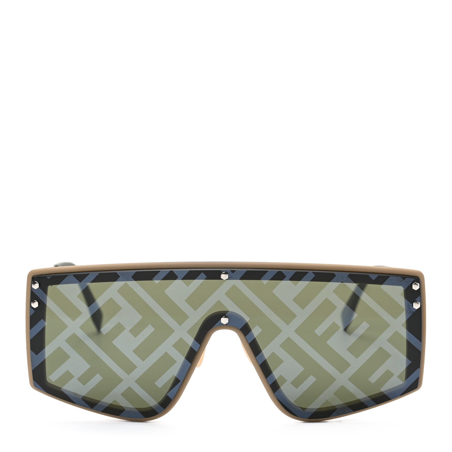 Fendi FF Shield Sunglasses FF M0076/G/S Brown 2 of 6