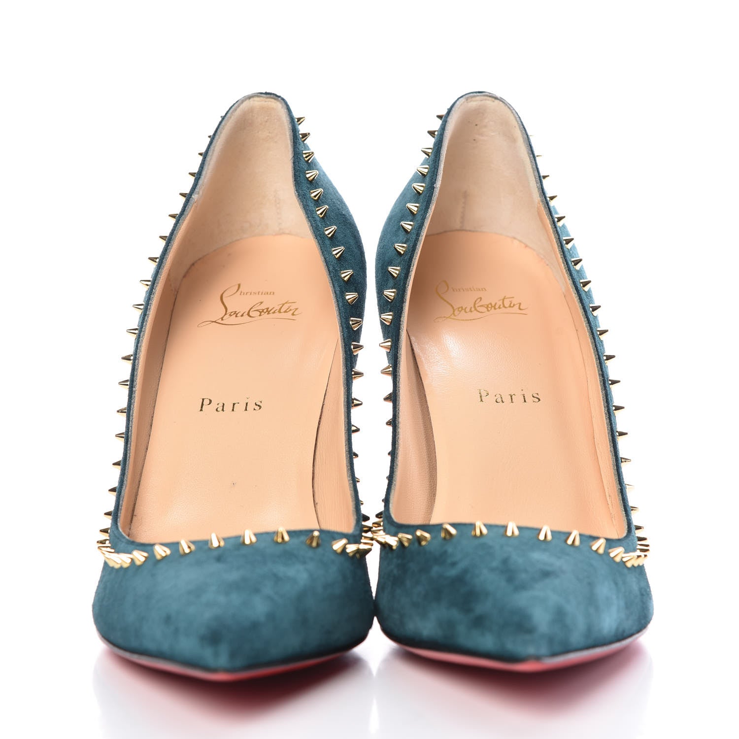 Christian Louboutin Suede Studded Anjalina 85 Pumps 39.5 Everest 2 of 7
