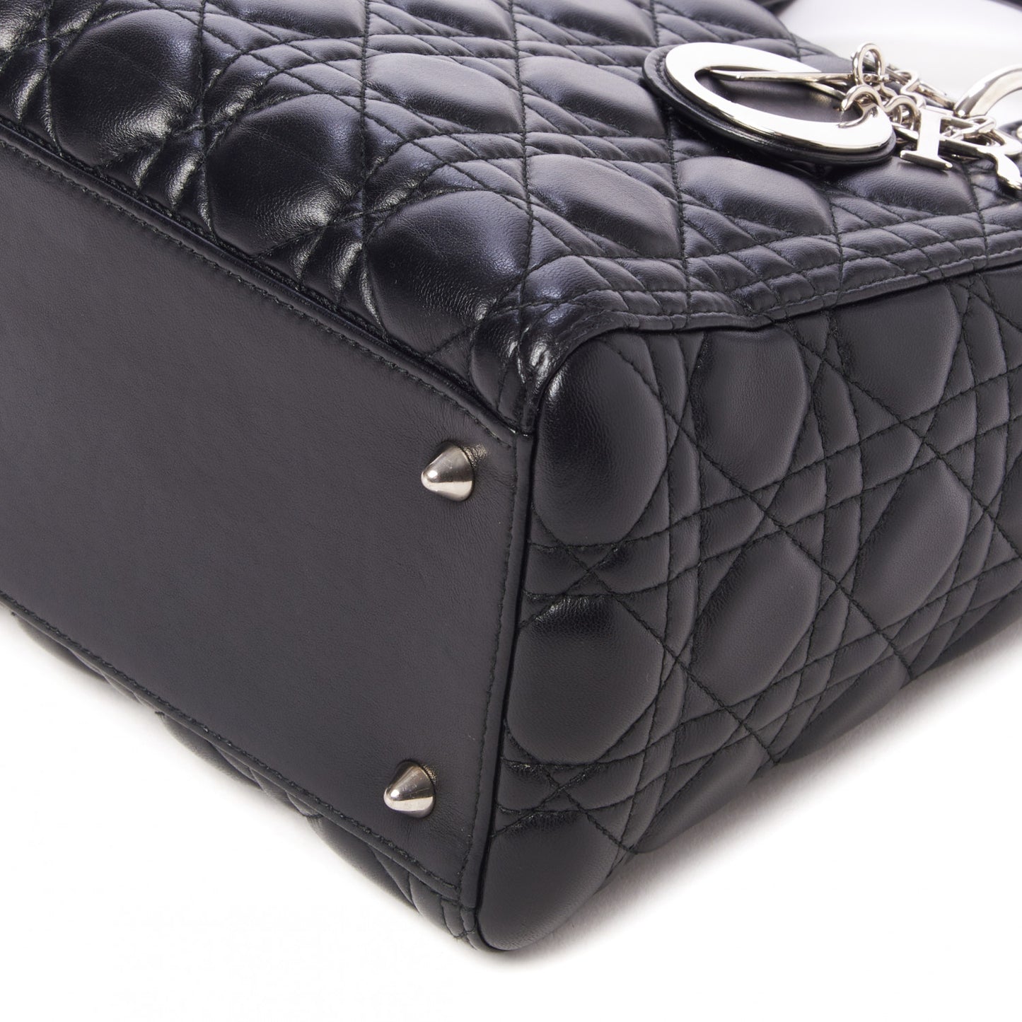 Lambskin Cannage Medium Lady Dior Black