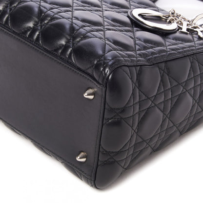 Christian Dior Lambskin Cannage Medium Lady Dior Black 5 of 11