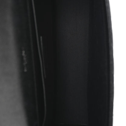 Saint Laurent Grain De Poudre Textured Mixed Matelasse Triquilt Medium Monogram Satchel Black 5 of 11