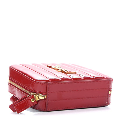 Saint Laurent Patent Matelasse Vicky Monogram Belt Bag Red 4 of 11