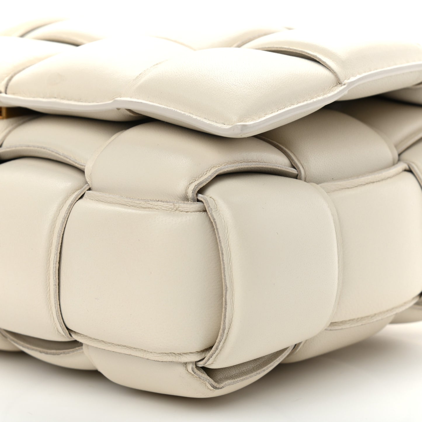 Nappa Maxi Intreccio Padded Cassette Crossbody Bag Plaster