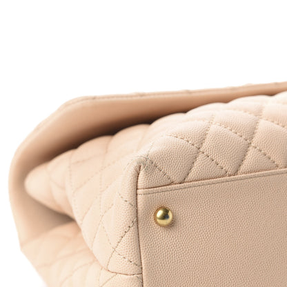 Chanel Caviar Quilted Medium Coco Handle Flap Beige 12 of 16