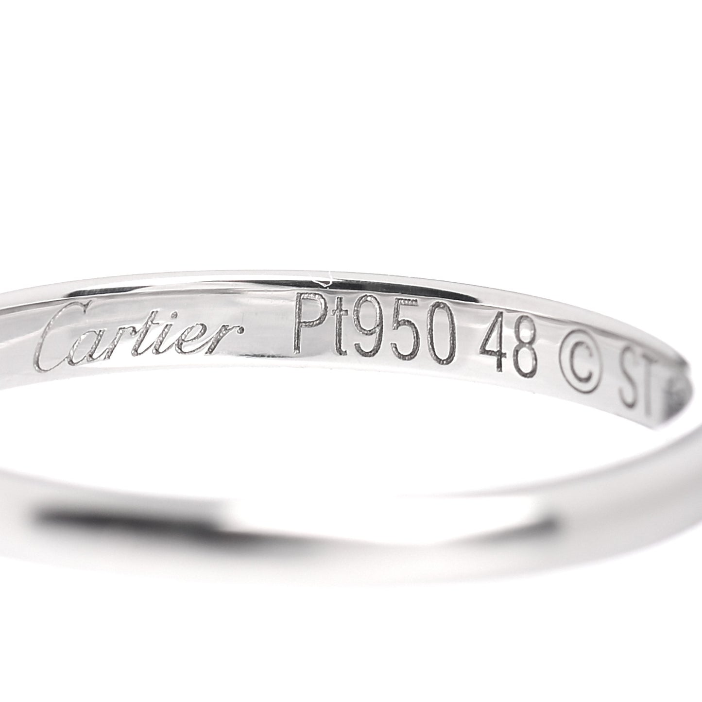 Platinum 2mm 1895 Wedding Band Ring 48 4.5